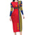 Custom Spain 2024 Football Long Sleeve Bodycon Dress La Roja Go Champions - Wonder Print Shop