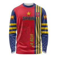 Custom Spain 2024 Football Long Sleeve Shirt La Roja Go Champions - Wonder Print Shop