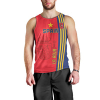 Custom Spain 2024 Football Men Tank Top La Roja Go Champions - Wonder Print Shop