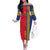 Custom Spain 2024 Football Off The Shoulder Long Sleeve Dress La Roja Go Champions - Wonder Print Shop