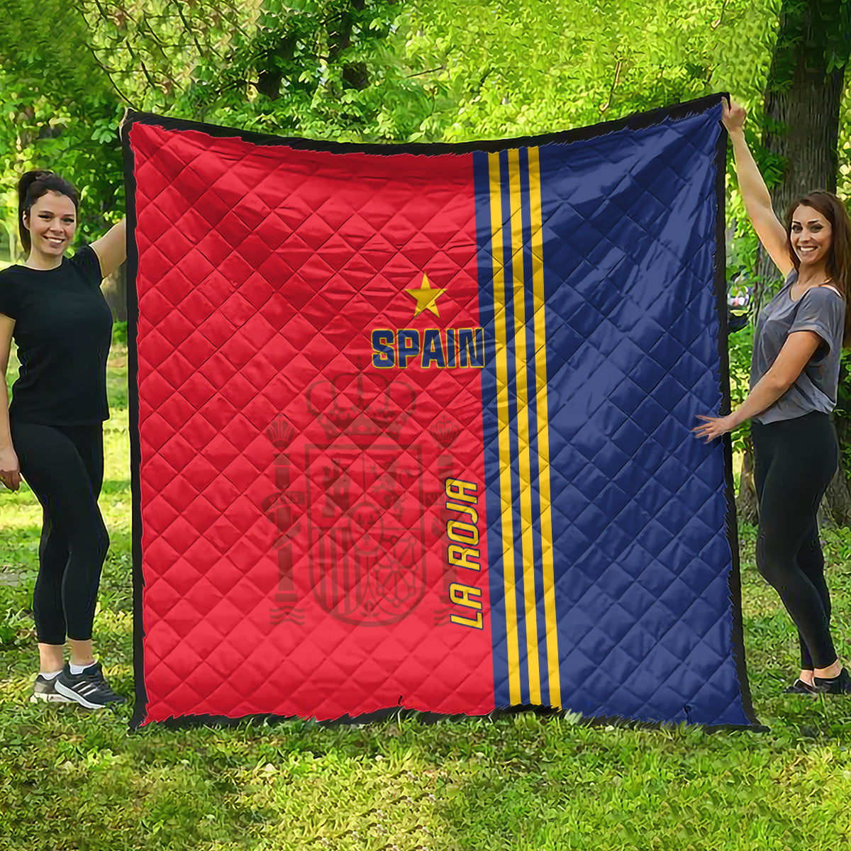 Spain 2024 Football Quilt La Roja Go Champions - Wonder Print Shop