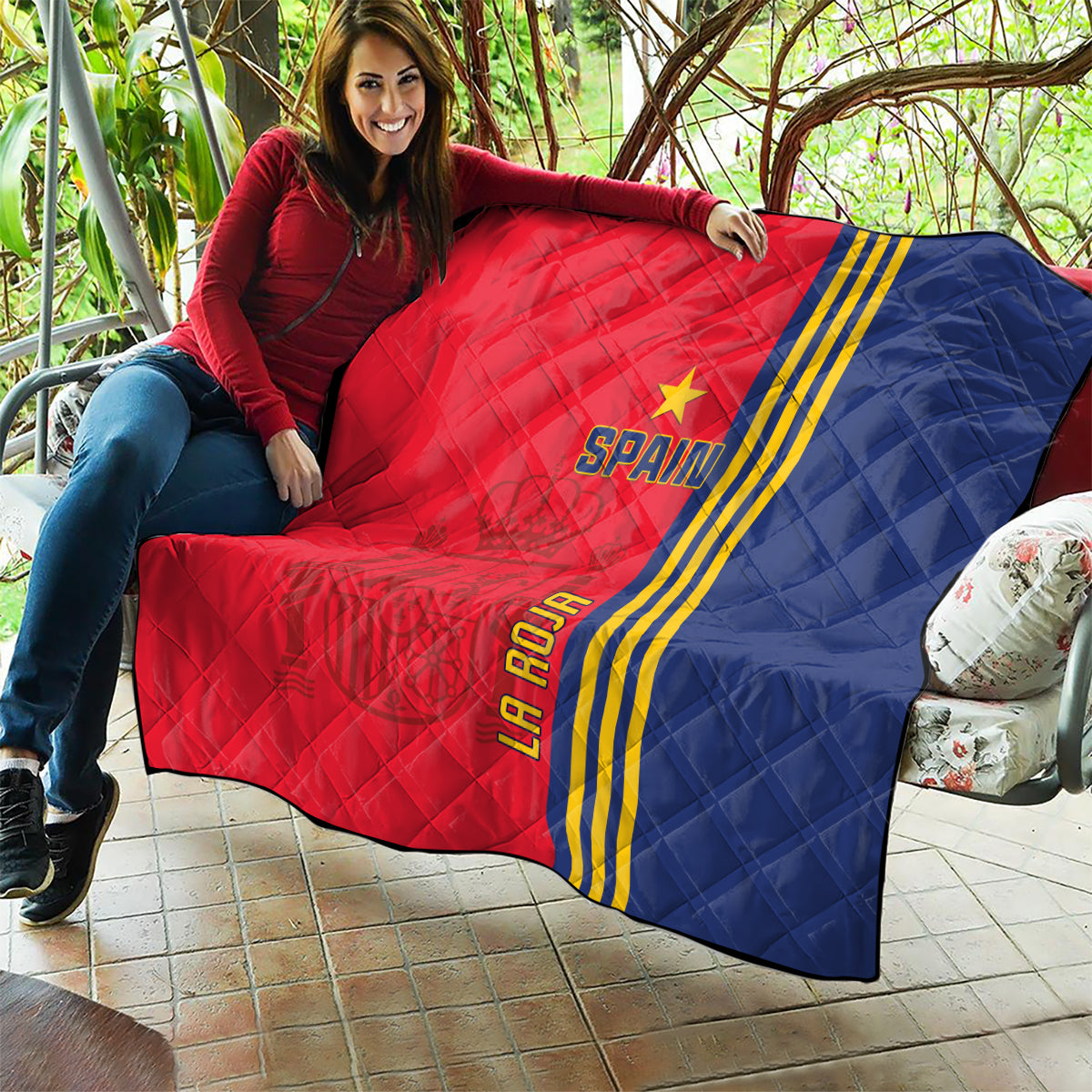 Spain 2024 Football Quilt La Roja Go Champions - Wonder Print Shop