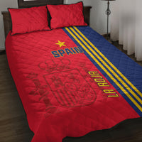 Spain 2024 Football Quilt Bed Set La Roja Go Champions - Wonder Print Shop