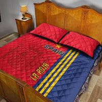 Spain 2024 Football Quilt Bed Set La Roja Go Champions - Wonder Print Shop