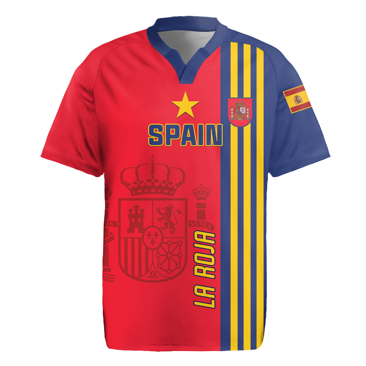 Custom Spain 2024 Football Rugby Jersey La Roja Go Champions - Wonder Print Shop