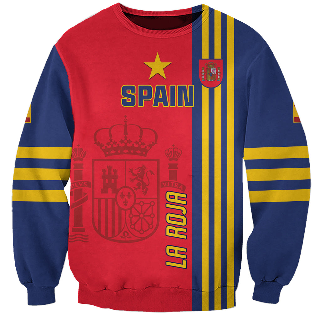 Custom Spain 2024 Football Sweatshirt La Roja Go Champions - Wonder Print Shop