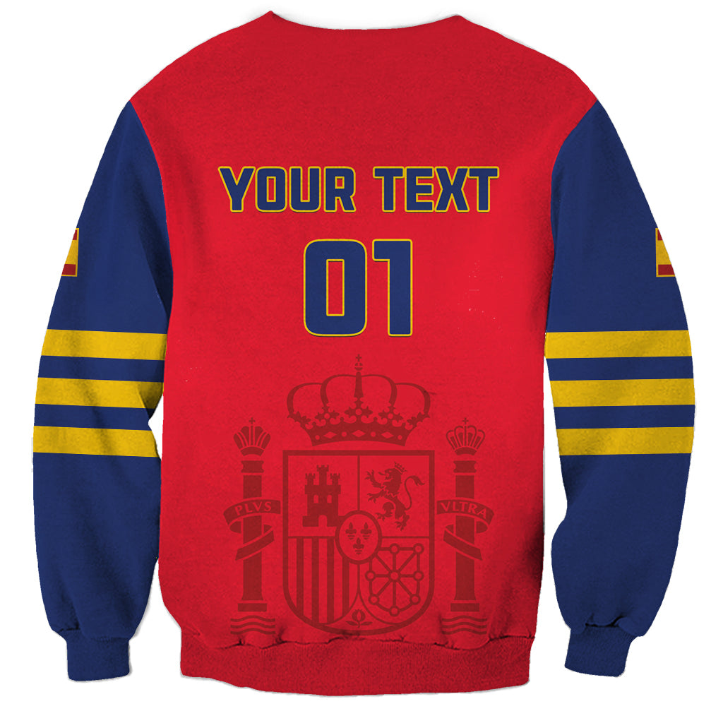 Custom Spain 2024 Football Sweatshirt La Roja Go Champions - Wonder Print Shop