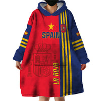 Custom Spain 2024 Football Wearable Blanket Hoodie La Roja Go Champions - Wonder Print Shop