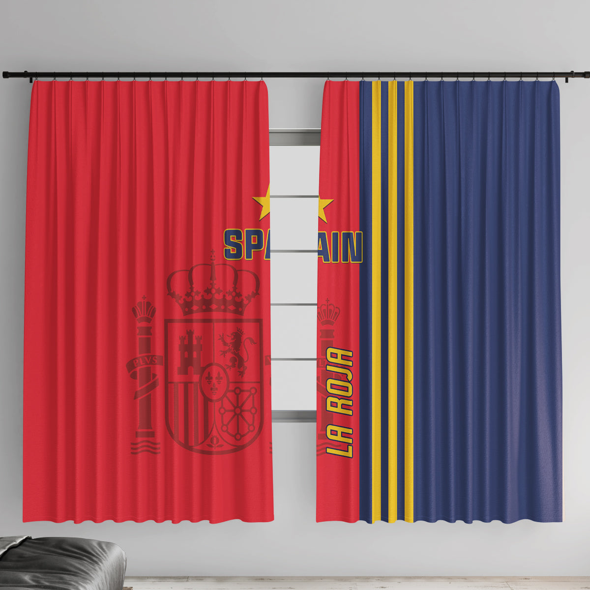 Spain 2024 Football Window Curtain La Roja Go Champions - Wonder Print Shop