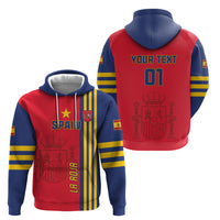 Custom Spain 2024 Football Zip Hoodie La Roja Go Champions - Wonder Print Shop