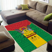 Sao Tome and Principe Independence Day Area Rug Coat Of Arms Mix African Pattern - Wonder Print Shop