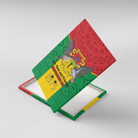 Sao Tome and Principe Independence Day Canvas Wall Art Coat Of Arms Mix African Pattern - Wonder Print Shop