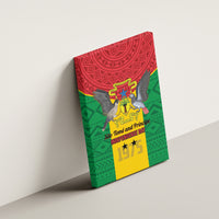 Sao Tome and Principe Independence Day Canvas Wall Art Coat Of Arms Mix African Pattern - Wonder Print Shop