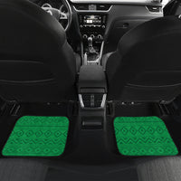 Sao Tome and Principe Independence Day Car Mats Coat Of Arms Mix African Pattern - Wonder Print Shop