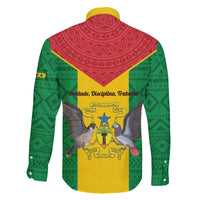 Sao Tome and Principe Independence Day Family Matching Off The Shoulder Long Sleeve Dress and Hawaiian Shirt Coat Of Arms Mix African Pattern - Wonder Print Shop