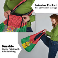 Sao Tome and Principe Independence Day Grocery Bag Coat Of Arms Mix African Pattern