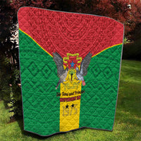 Sao Tome and Principe Independence Day Quilt Coat Of Arms Mix African Pattern - Wonder Print Shop