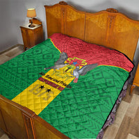 Sao Tome and Principe Independence Day Quilt Coat Of Arms Mix African Pattern - Wonder Print Shop