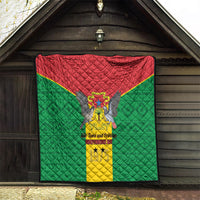 Sao Tome and Principe Independence Day Quilt Coat Of Arms Mix African Pattern - Wonder Print Shop