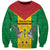 Sao Tome and Principe Independence Day Sweatshirt Coat Of Arms Mix African Pattern - Wonder Print Shop