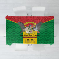 Sao Tome and Principe Independence Day Tablecloth Coat Of Arms Mix African Pattern - Wonder Print Shop