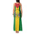 Sao Tome and Principe Independence Day Tank Maxi Dress Coat Of Arms Mix African Pattern - Wonder Print Shop