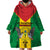 Sao Tome and Principe Independence Day Wearable Blanket Hoodie Coat Of Arms Mix African Pattern - Wonder Print Shop