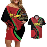 Malawi Independence Day Couples Matching Off Shoulder Short Dress and Hawaiian Shirt Unity and Freedom - Wonder Print Shop