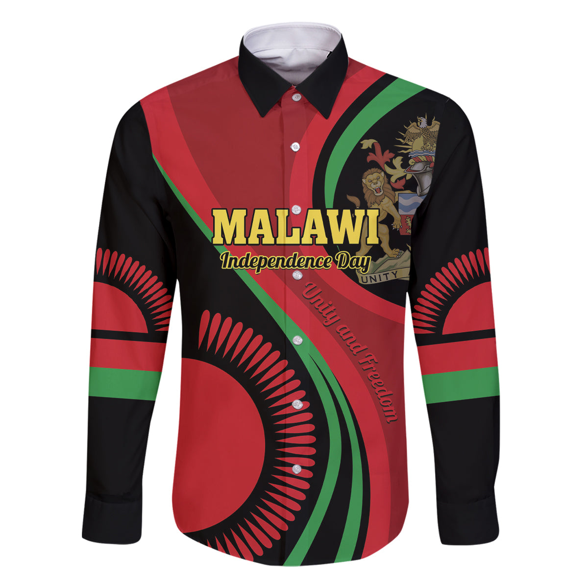 Malawi Independence Day Family Matching Off The Shoulder Long Sleeve Dress and Hawaiian Shirt Unity and Freedom - Wonder Print Shop
