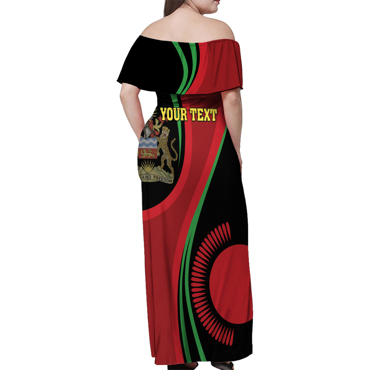 Malawi Independence Day Family Matching Off Shoulder Maxi Dress and Hawaiian Shirt Unity and Freedom - Wonder Print Shop