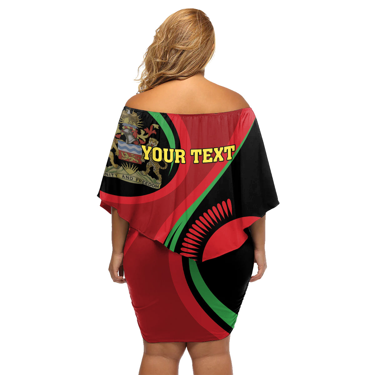Malawi Independence Day Family Matching Off Shoulder Short Dress and Hawaiian Shirt Unity and Freedom - Wonder Print Shop