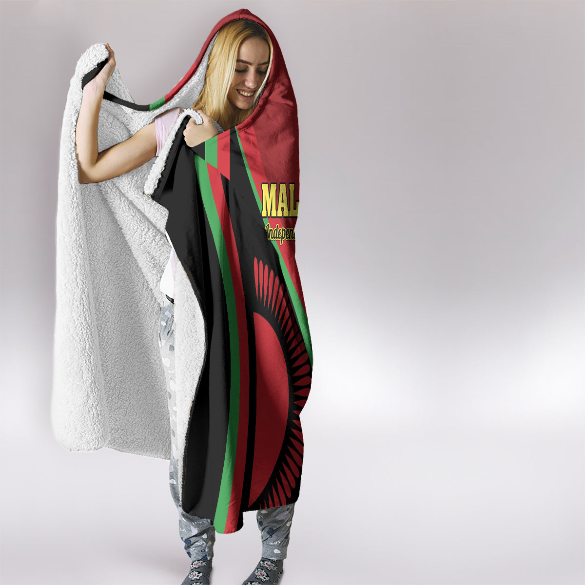 Malawi Independence Day Hooded Blanket Unity and Freedom