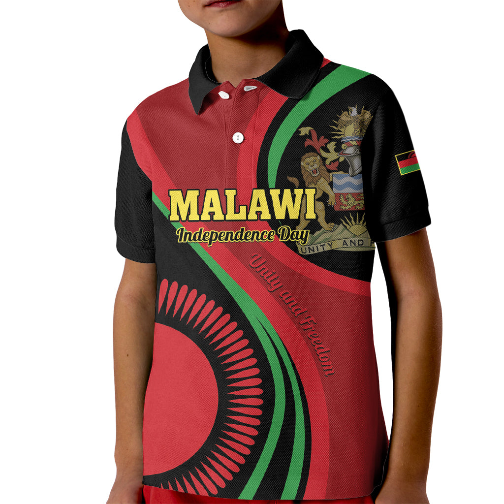 Malawi Independence Day Kid Polo Shirt Unity and Freedom - Wonder Print Shop