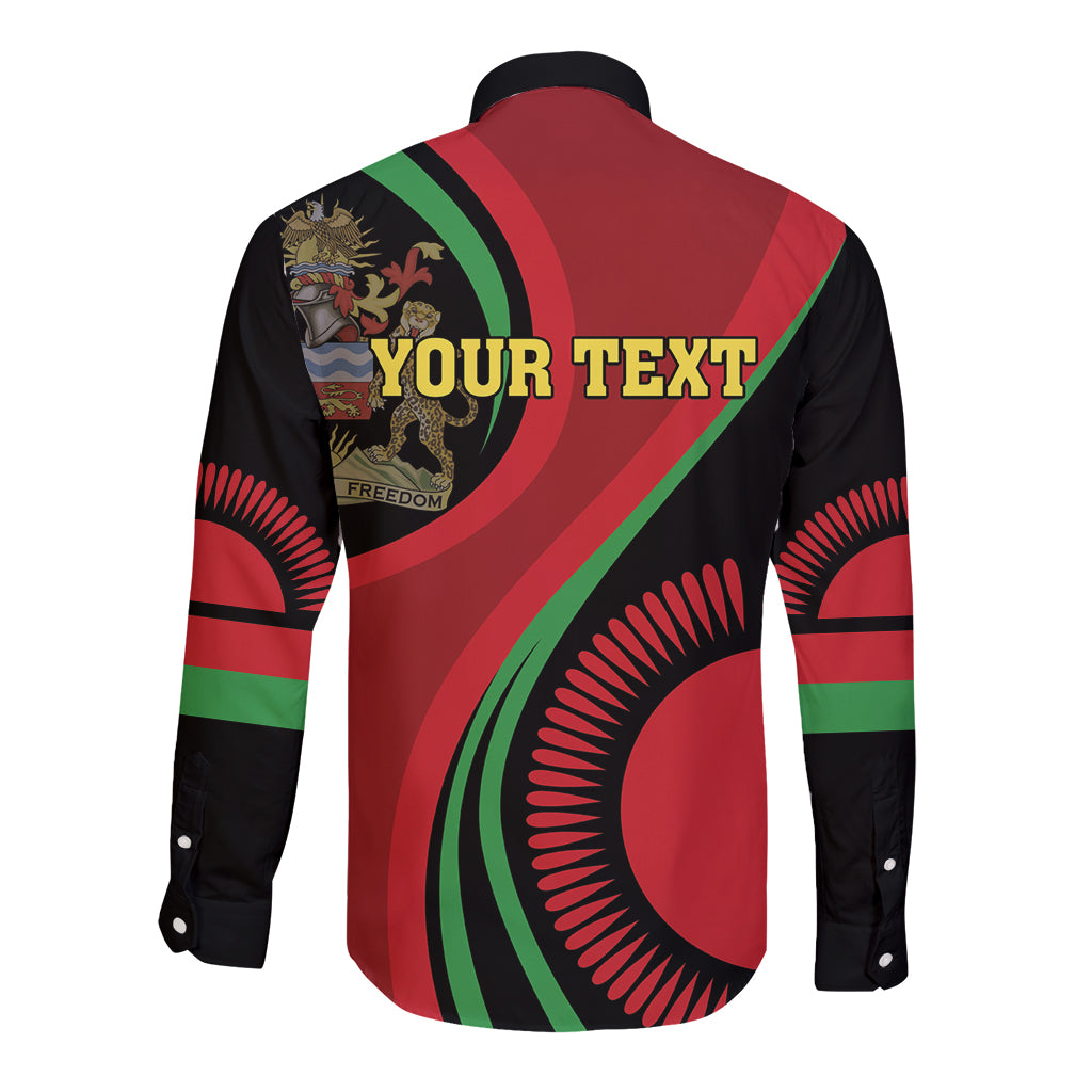 Malawi Independence Day Long Sleeve Button Shirt Unity and Freedom - Wonder Print Shop