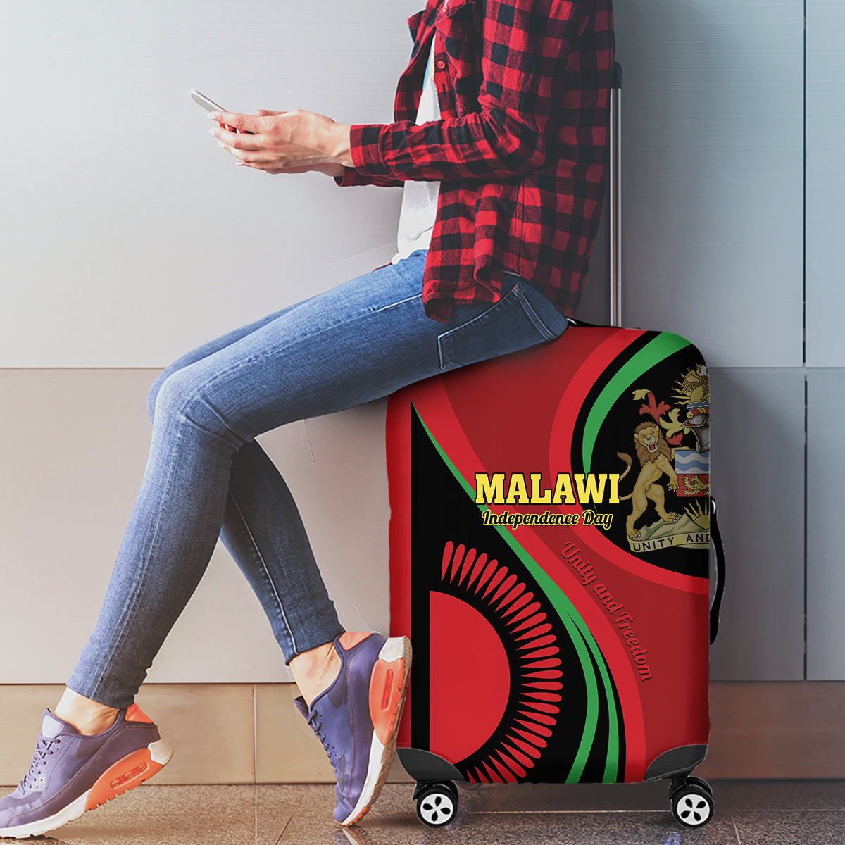Malawi Independence Day Luggage Cover Unity and Freedom - Wonder Print Shop