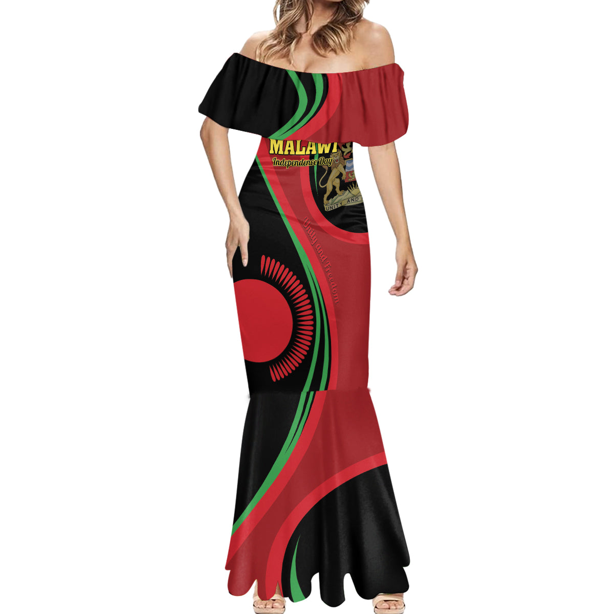 Malawi Independence Day Mermaid Dress Unity and Freedom - Wonder Print Shop