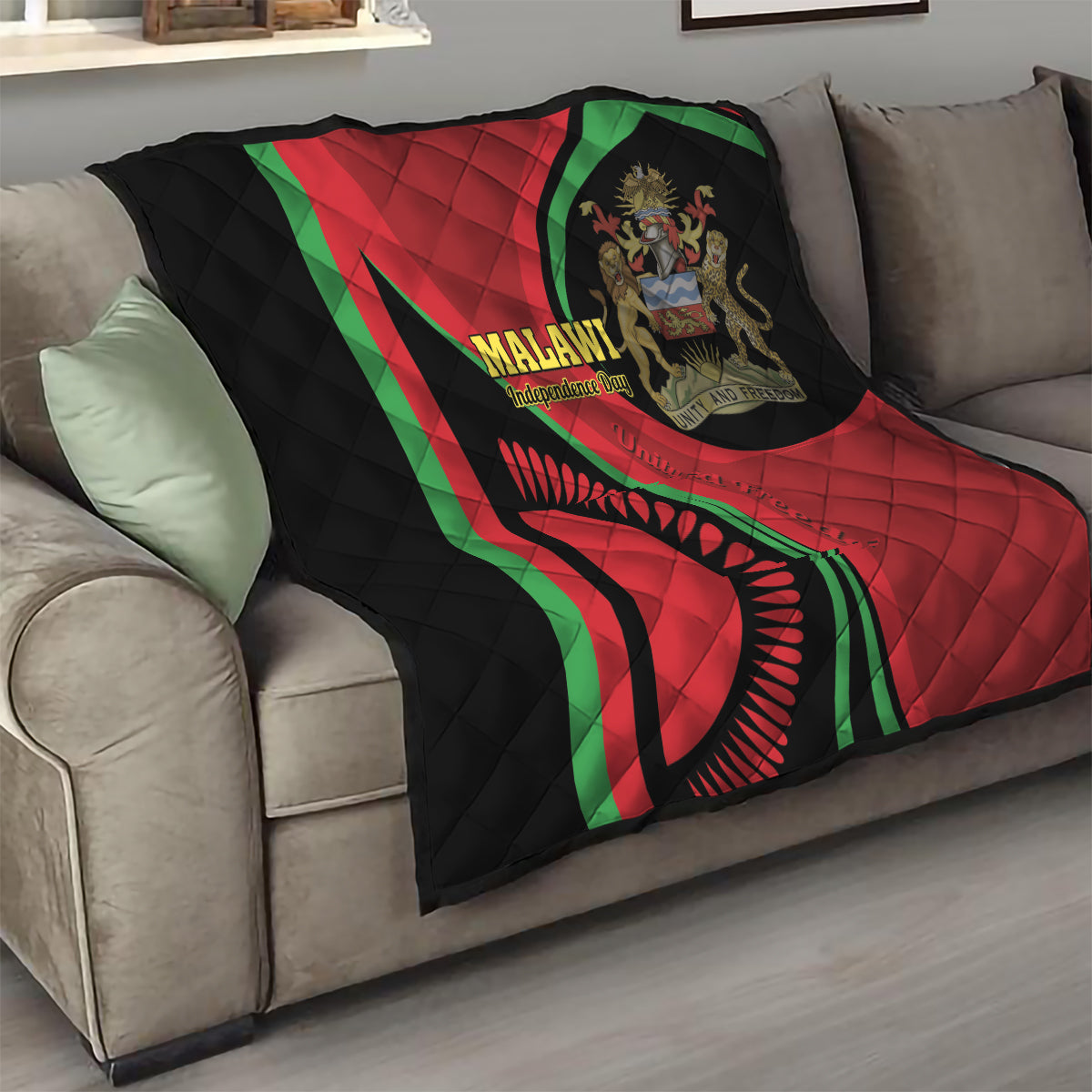 Malawi Independence Day Quilt Unity and Freedom - Wonder Print Shop