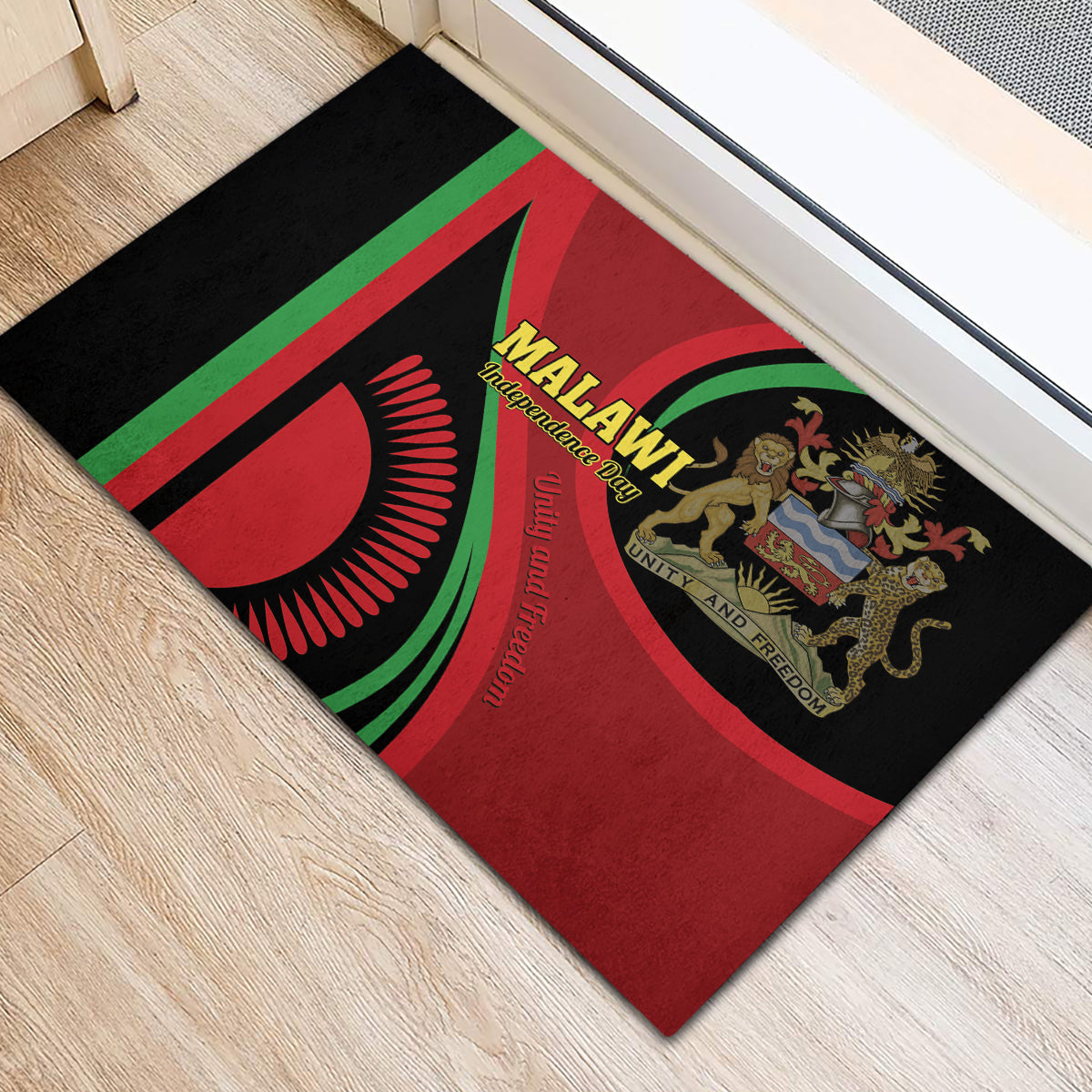 Malawi Independence Day Rubber Doormat Unity and Freedom - Wonder Print Shop