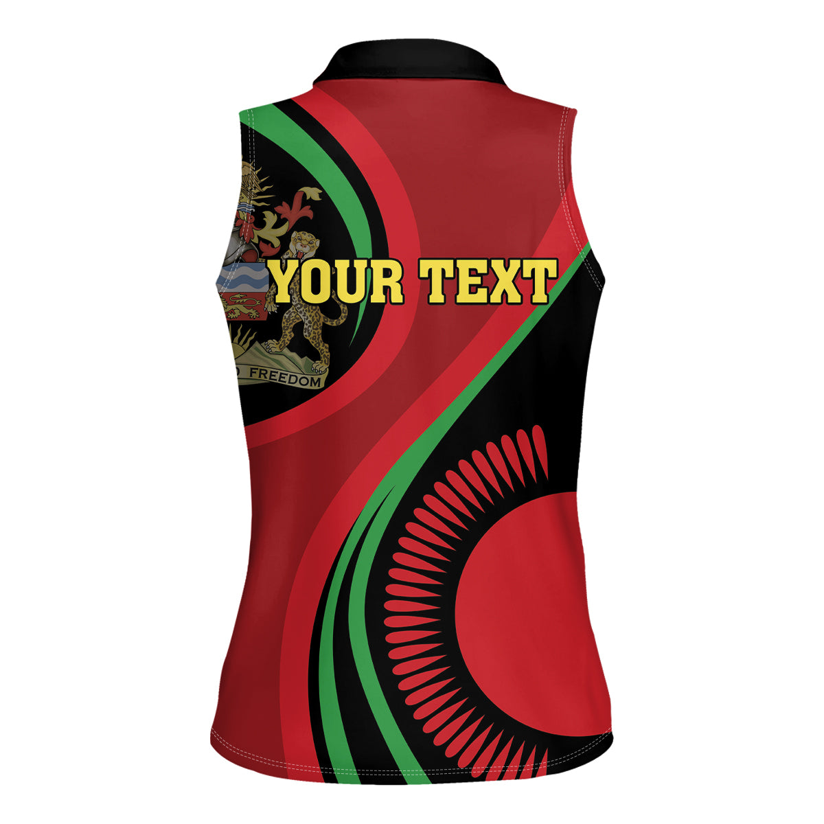 Malawi Independence Day Women Sleeveless Polo Shirt Unity and Freedom - Wonder Print Shop
