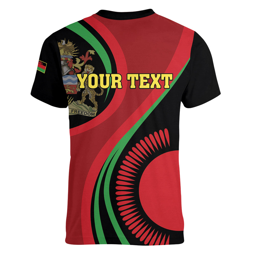 Malawi Independence Day Women V-Neck T-Shirt Unity and Freedom - Wonder Print Shop