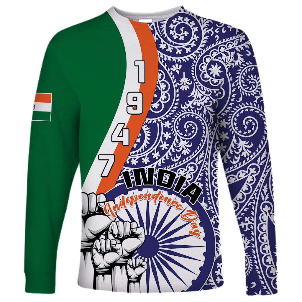 india-independence-day-long-sleeve-shirt-indian-paisley-pattern