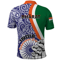 India Independence Day Polo Shirt Indian Paisley Pattern - Wonder Print Shop