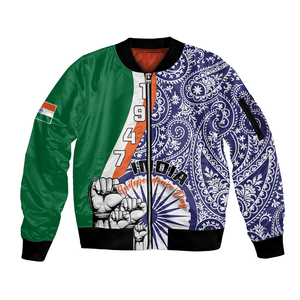 india-independence-day-sleeve-zip-bomber-jacket-indian-paisley-pattern