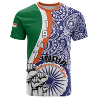 India Independence Day T Shirt Indian Paisley Pattern - Wonder Print Shop