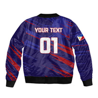 Personalised Philippines Football Bomber Jacket Filipinas Lion Sporty Style - Wonder Print Shop