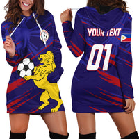 Personalised Philippines Football Hoodie Dress Filipinas Lion Sporty Style - Wonder Print Shop