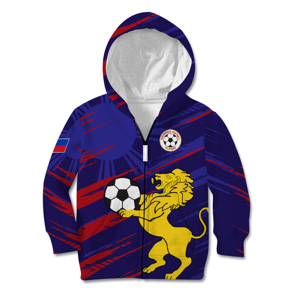 Personalised Philippines Football Kid Hoodie Filipinas Lion Sporty Style - Wonder Print Shop