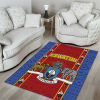 Eswatini African Pattern Area Rug Swaziland Shield Siyinqaba - Wonder Print Shop