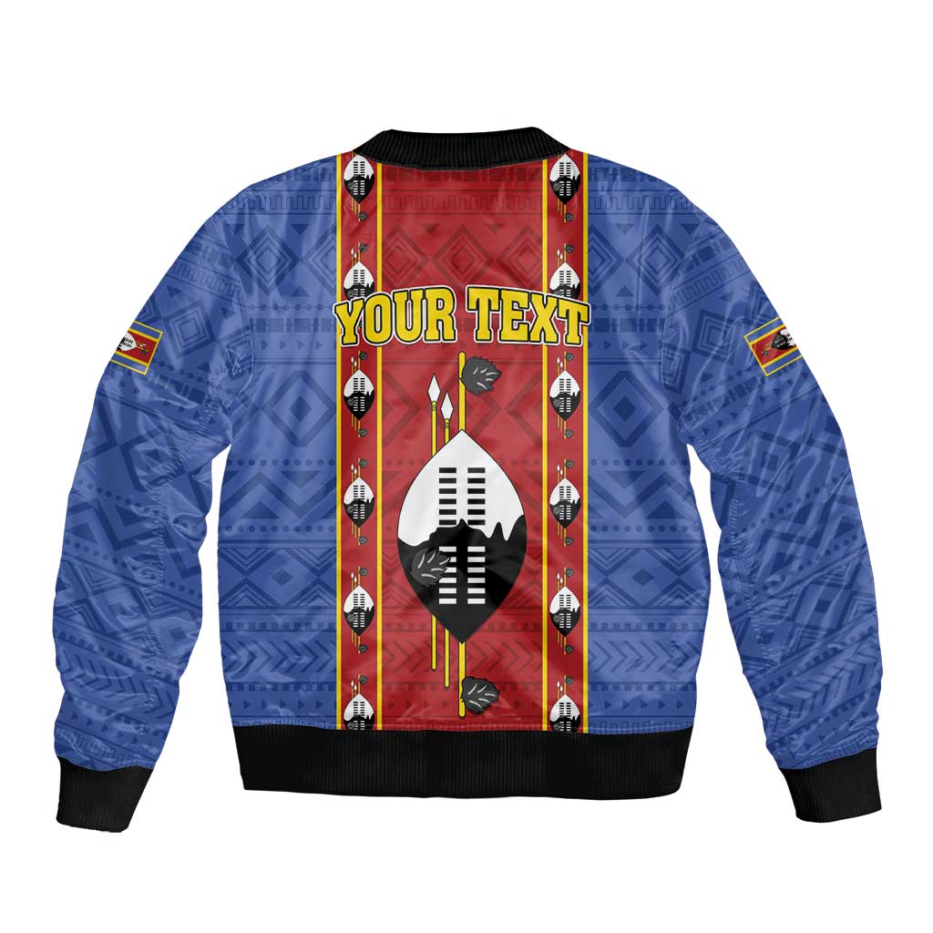 Eswatini African Pattern Bomber Jacket Swaziland Shield Siyinqaba - Wonder Print Shop