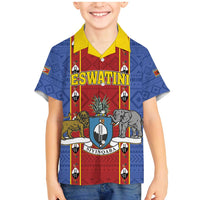 Eswatini African Pattern Family Matching Mermaid Dress and Hawaiian Shirt Swaziland Shield Siyinqaba - Wonder Print Shop